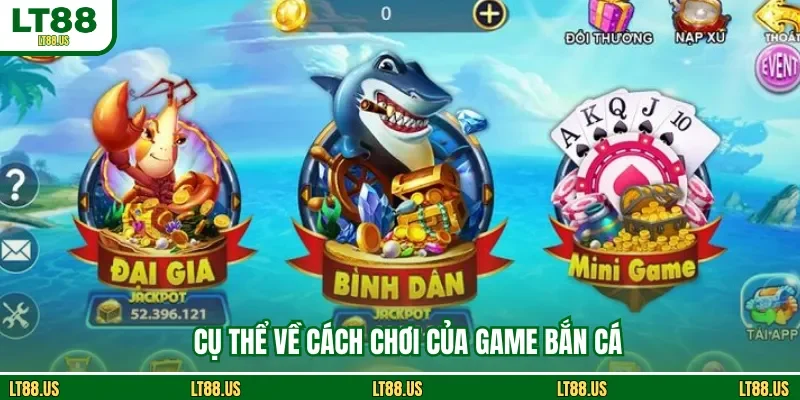 Cụ thể về cách chơi của game bắn cá